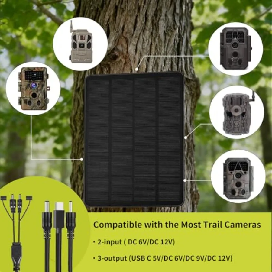 Trail camera solar panel outdoor view