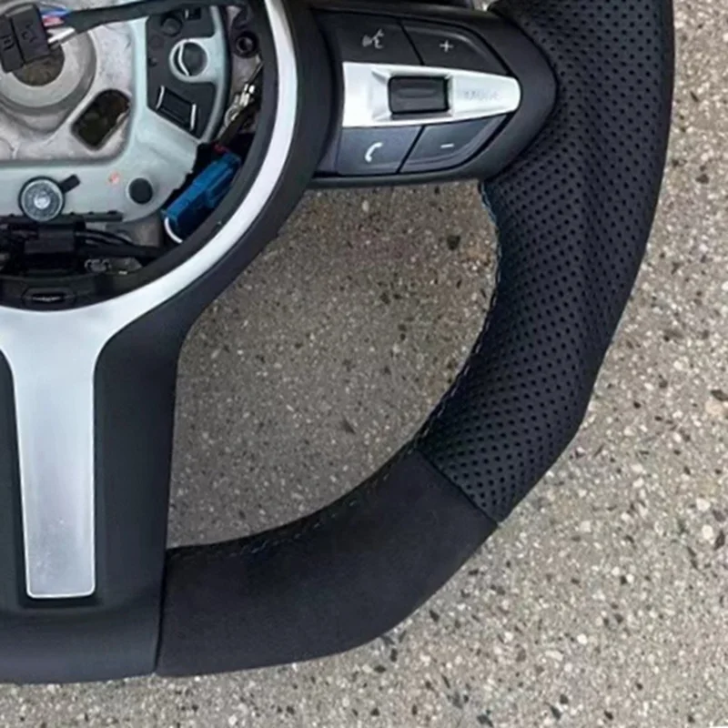 Custom Upgrade Wide Steering Wheel for BMW F10 F30 F80 E60 E90 E92 F01 F11 F20 F22 F31 E70 E71 F15 M5 Real Carbon Fiber