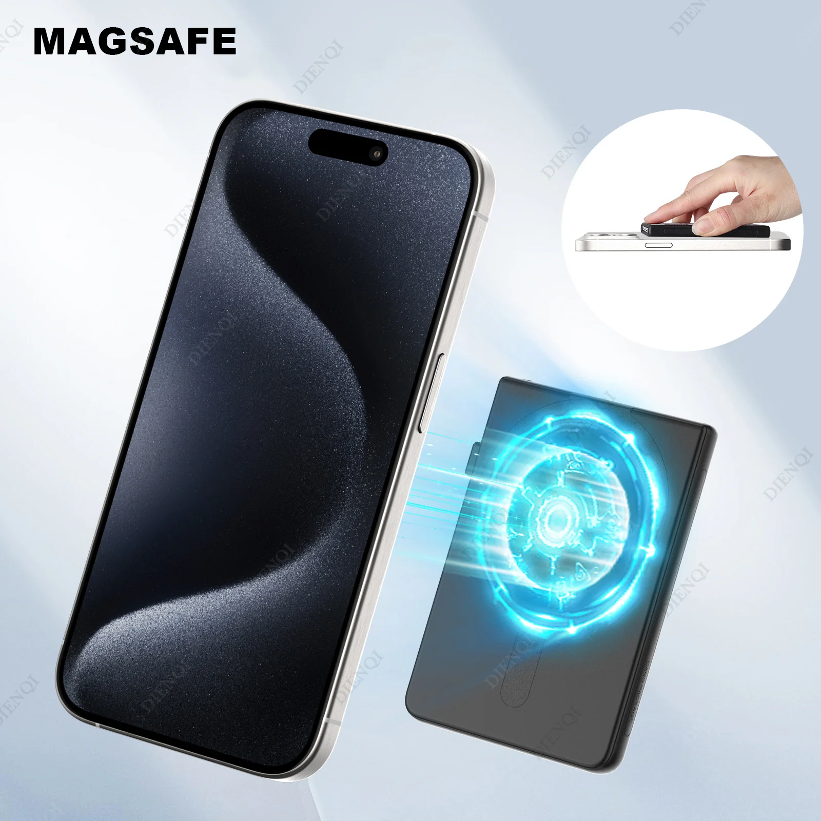 MagSafe Card Holder Wallet Slim Automatic Pop Up Plastic Magnetic Card Case Mag Phone Cardholder Compatible for Iphone Samsung