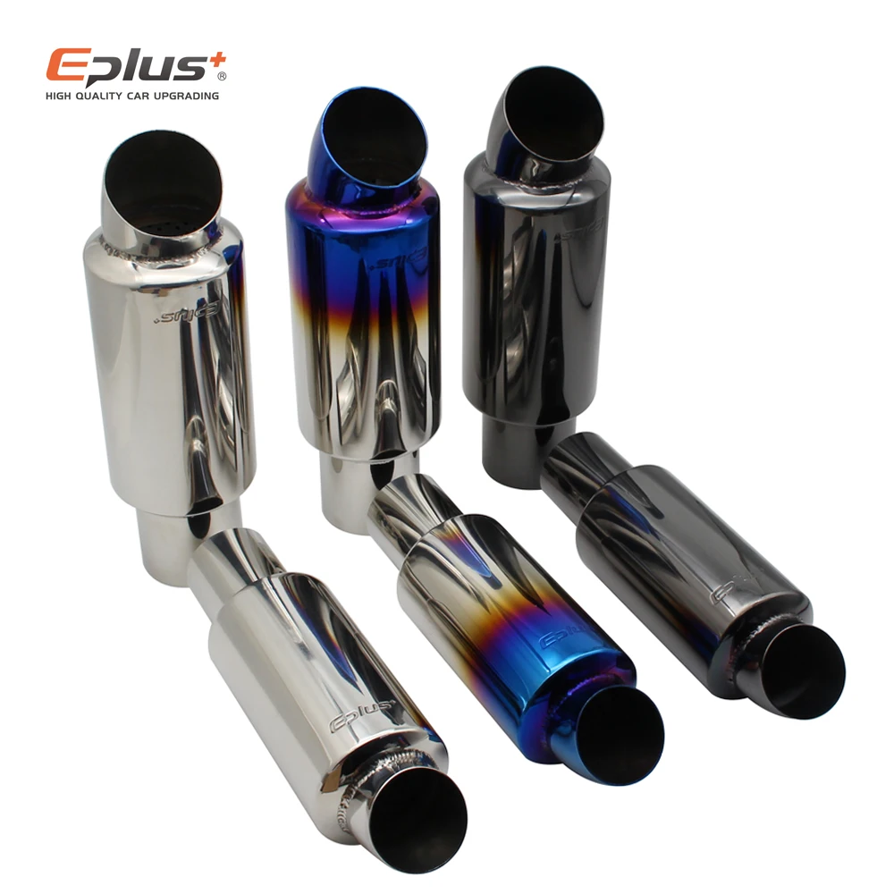 Car Motorcycle Styling Exhaust System Muffler Tail Pipe Tip Universal High Quality Stainless Steel ID 51mm 63mm