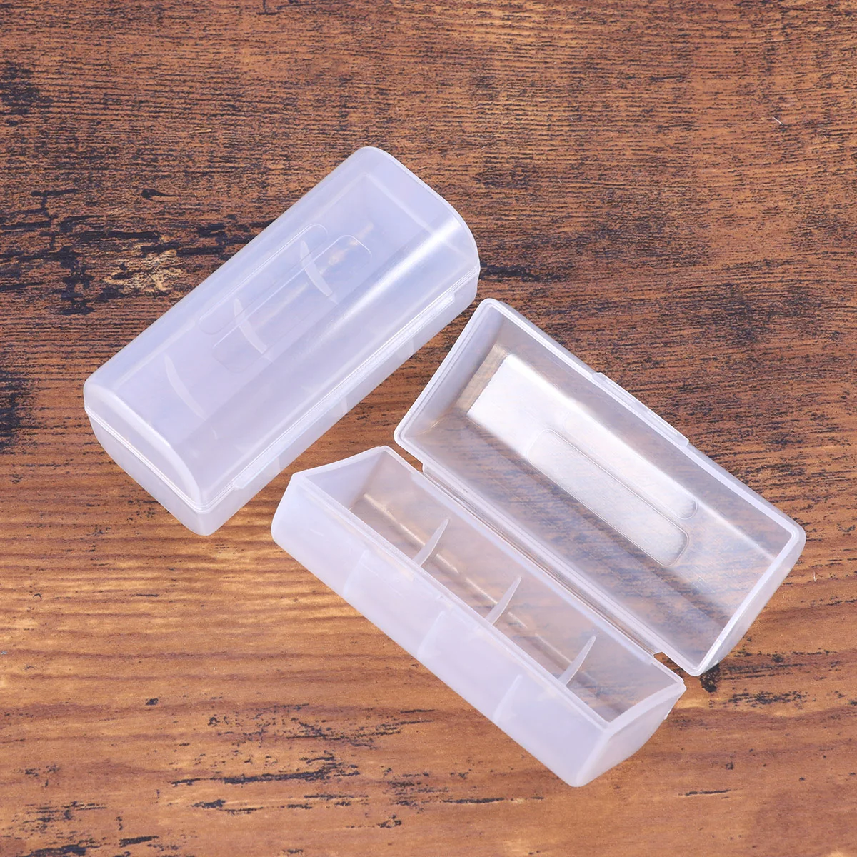 

2 Pcs Case Storage Box Travel Electronics Organiser Hard for 26650 Containers