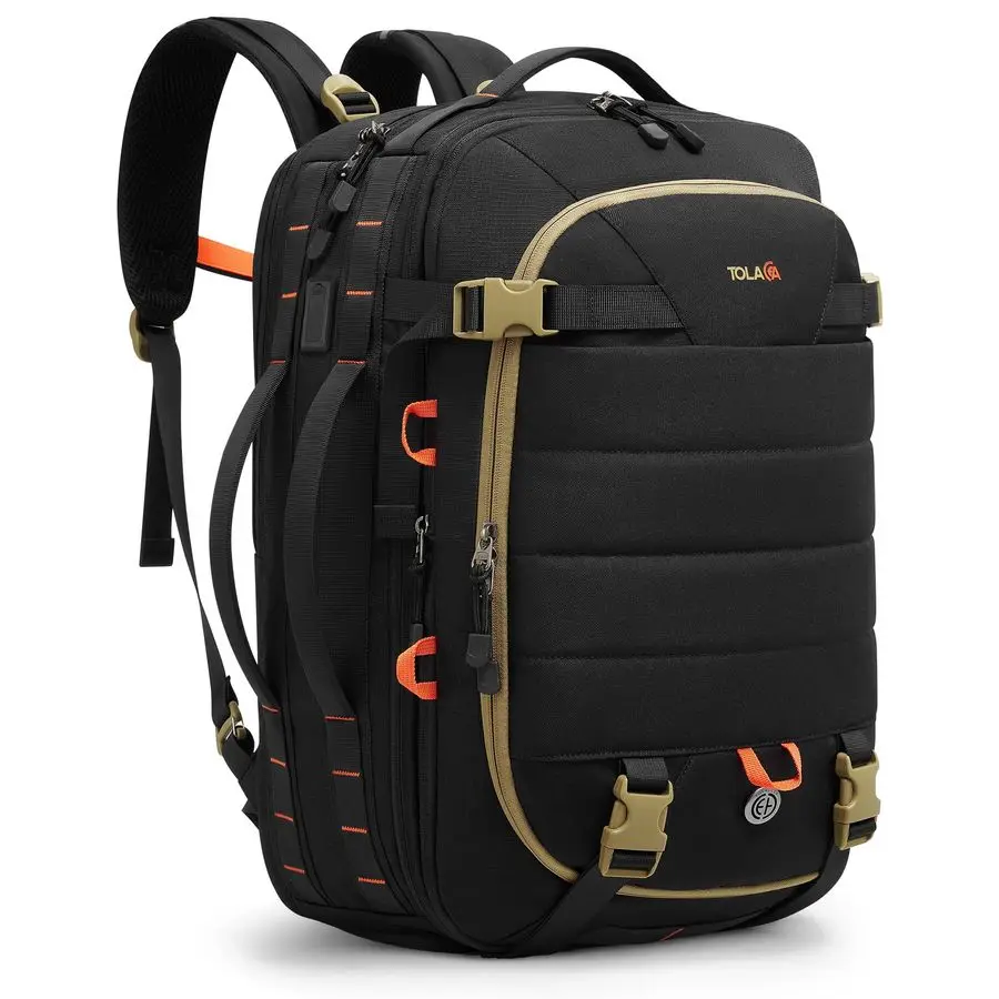 

Carry on Travel Backpack, TSA Friendly Flight Approved Laptop Backpack Duffle Bag for Men Women with Dual Laptop Storage for 17.