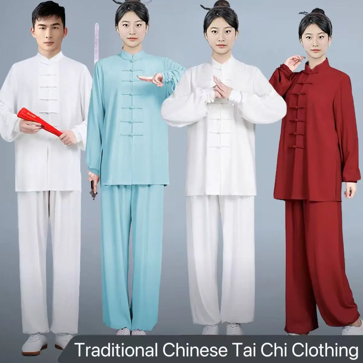 Spring Summer Tai Chi Clothing Traditional Wushu Martial Art Uniform Students Middle-aged Elderly Morning Exercise Suit Stage - Image 3