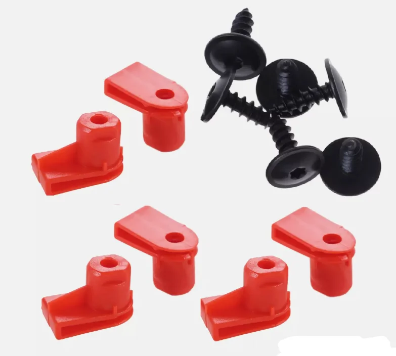 

10 Pieces Of Car Bumper Clamping Fasteners 1404969 Bumper Clamps Car Parts External Accessories Plastic Red