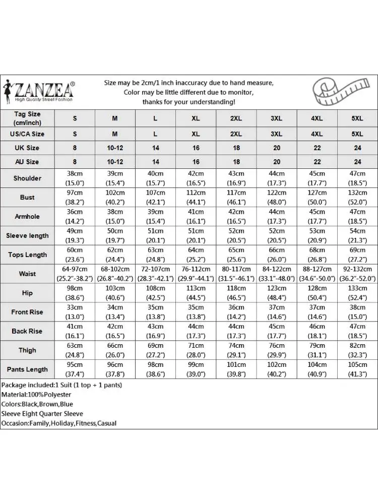 ZANZEA-conjuntos combinando duas peças para mulheres, fatos de treino casuais, Turquia Duabi, roupas islâmicas, solto, terno muçulmano, overszie, verão, 2024