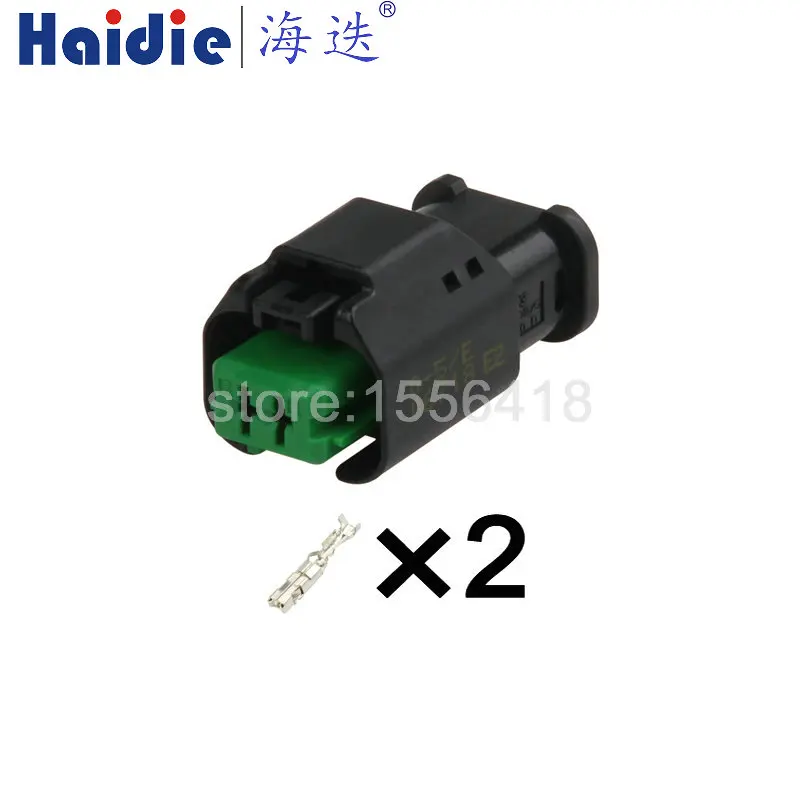 

1-100 Sets 2 Pin 1801175-5 Engine Fan Socket Water Temp Sensor Plug Thermostat Conenctor Automotive 1801174-5