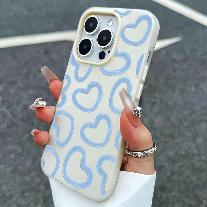 Cute Oil Painting Love Heart Jelly Phone Case For Samsung Galaxy S26 Ultra S25 S24 S23 S22 Plus FE A56 A55 A54 A53 A36 A35 Cover