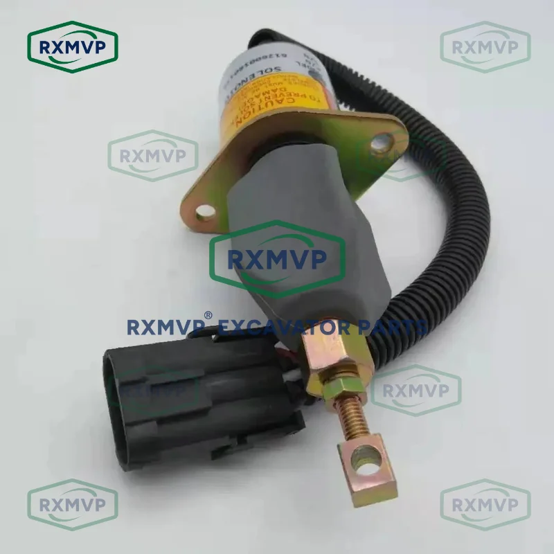 612600180175 Flameout Stop Solenoid Valve 24V Fits Excavator Wei Chai Diesel Engine Parts