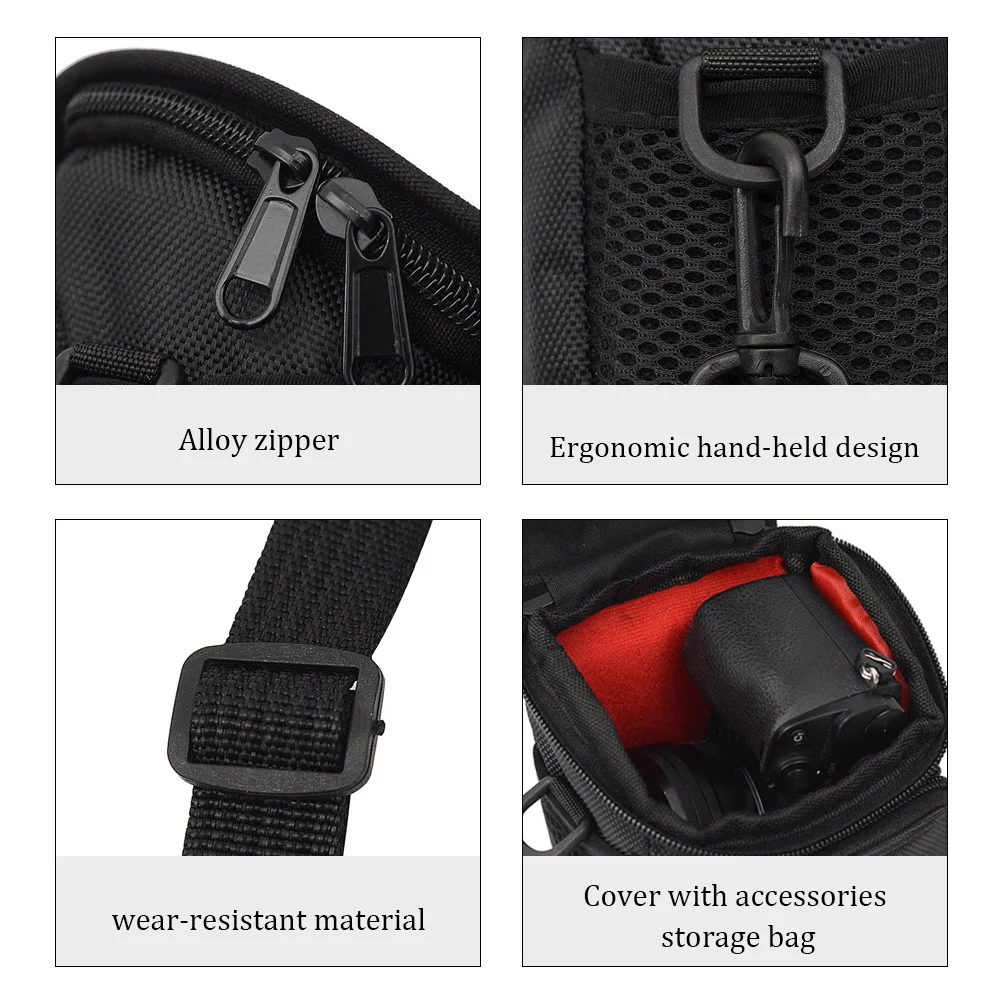 حقيبة كاميرا متعددة الاستخدامات مع حزام كتف متقاطع، حل تخزين كاميرا محمول للكاميرات الرقمية المدمجة بدون مرآة