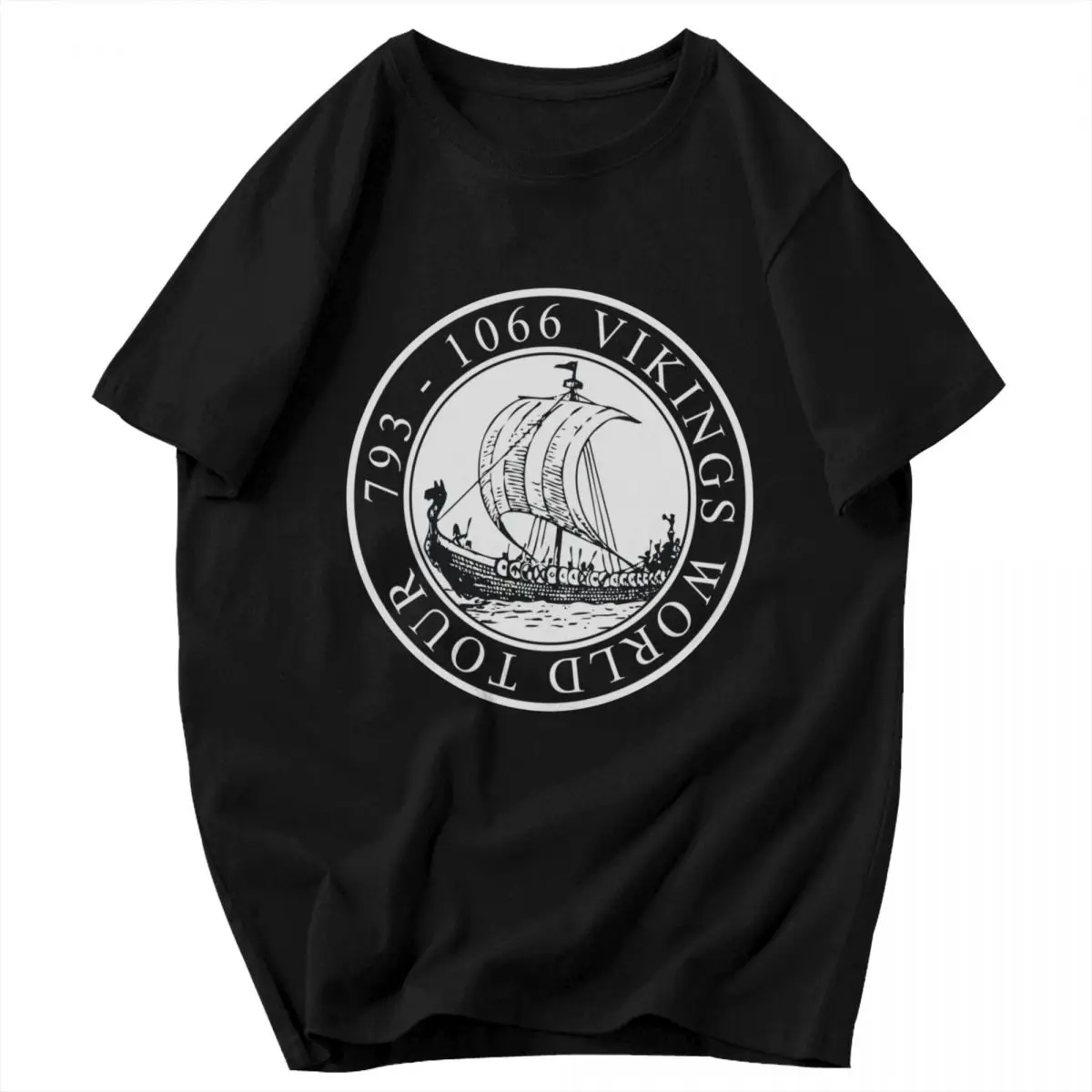 Мужская футболка Vikings World Tour Wikinger Odin Скандинавская мифология удивительная идея Y2K Графический круглый вырез унисекс одежда футболки