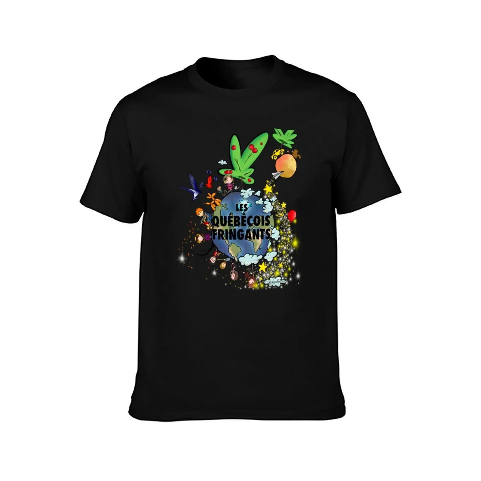 The Frisky Quebecers - By Gengerelle T-Shirt, Summer Casual Cotton Tee, Oversized Streetwear Tops, Vintage Graphic Print