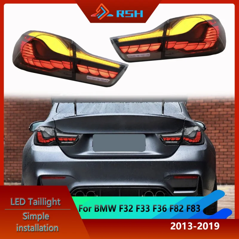 

Car Tail Light For BMW 4Series M4 F32 F33 F36 F82 F83 Dragon Scale Model Taillight Assembly 2014-2019 LED Turn Signal Rear Lamp