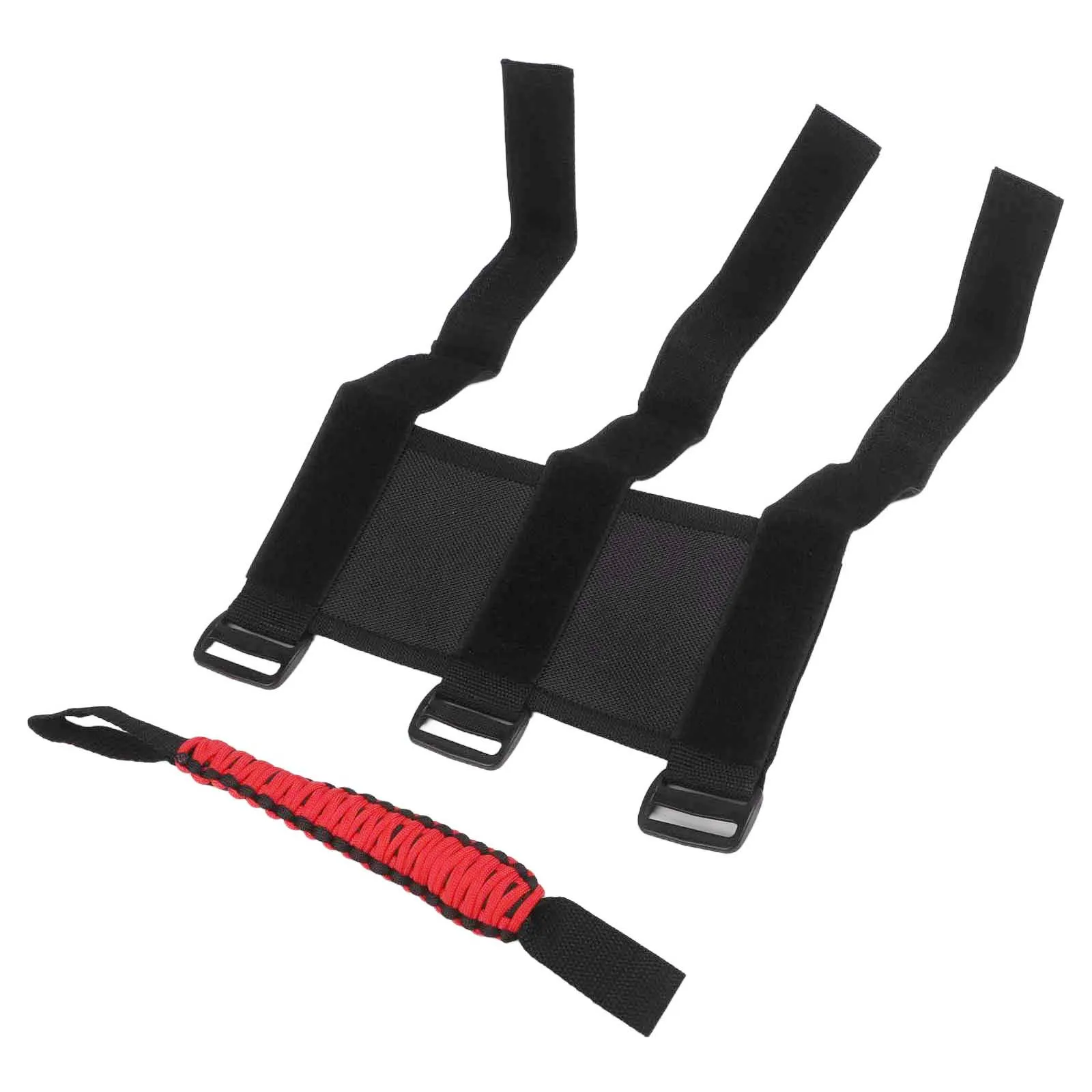For Wrangler 4 Piece Roof Handrail Grab Handles with Nylon Straps and Anti Rolling Frame for Passenger Assistance