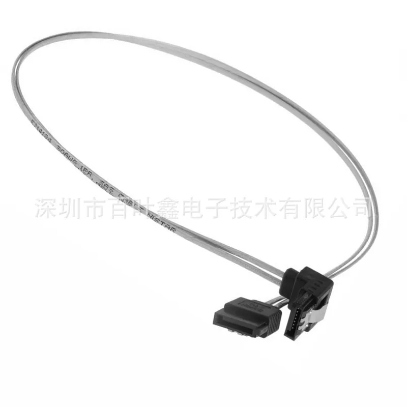 180 to 90 Degree 6Gb / s SATA3 Serial ATA Data Cable with Latch for SATA 3.0 SATAIII 6Gbps HDD Hard Drive / SSD silver