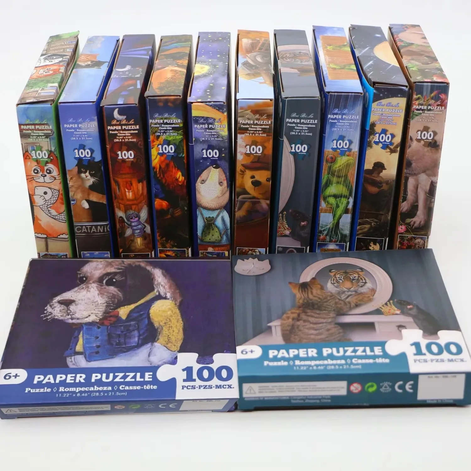 100 peças quebra-cabeça montagem imagem cão animais descompressão quebra-cabeças brinquedo para adultos crianças presentes educativos
