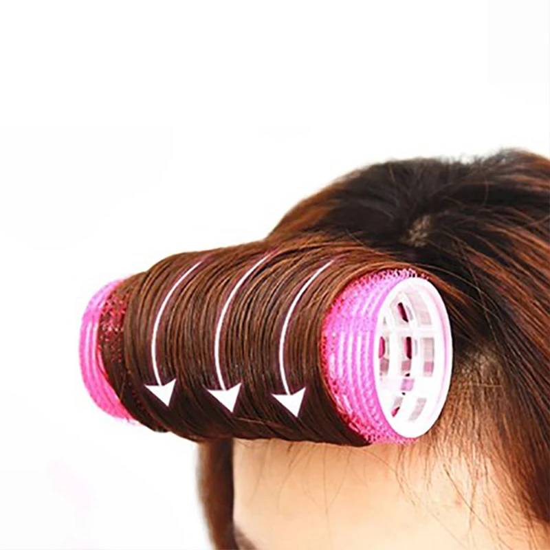 Different Size Self Grip Hair Rollers Magic Curler Plastic Self-adhesive Hair Curling Hairdressing Tool Girl Beauty Styling Tool