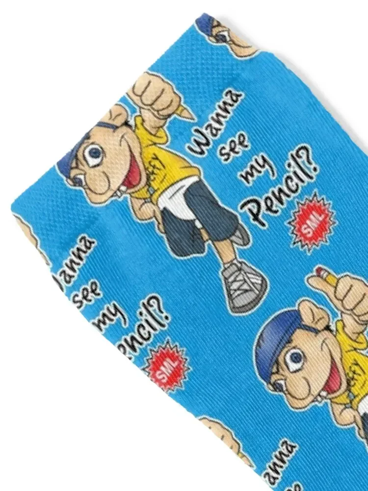 Jeffy Wanna See My Pencil? - Funny SML Character Socks with print warm winter Girl'S Socks Men's