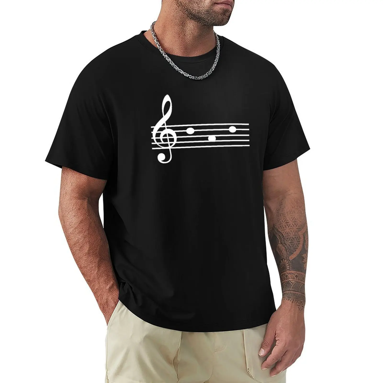 Dad Sheet Music with Treble Clef T-Shirt man t shirts for men T-Shirt