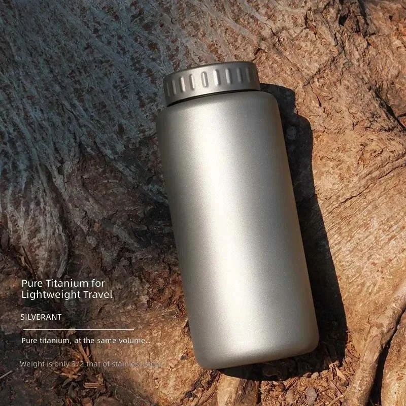 For for Silver Ant Pure Titanium Large Capacity Kettle Ultra Light Portable Outdoor Sports Single Layer Non Insulating Water