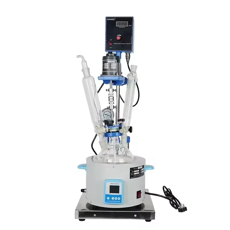Nanbei Lab Chemical Reaction Kettle Electric Heated Glass Reactor 2L