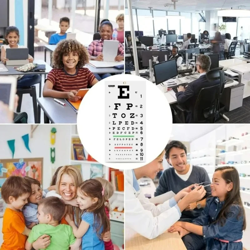 Eye Chart, Eye Chart No Fading For School Home Physical Examination Center Visual Acuity Measuring Educational