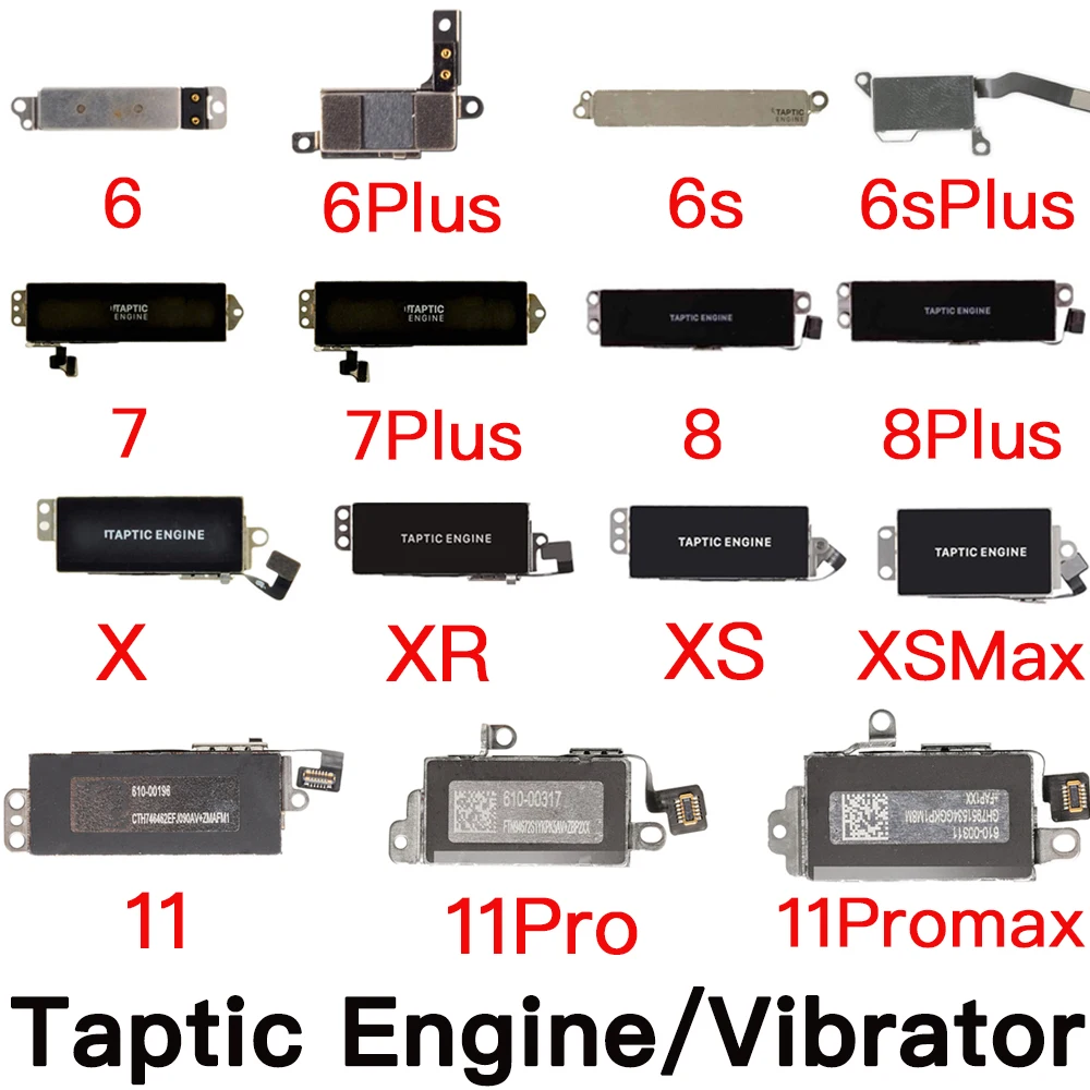 Taptic Engine For iPhone 6 6P 6S 6SP 7 8 Plus X XR XS Max 11 Pro Max Vibrator Motor Flex Cable Replacement