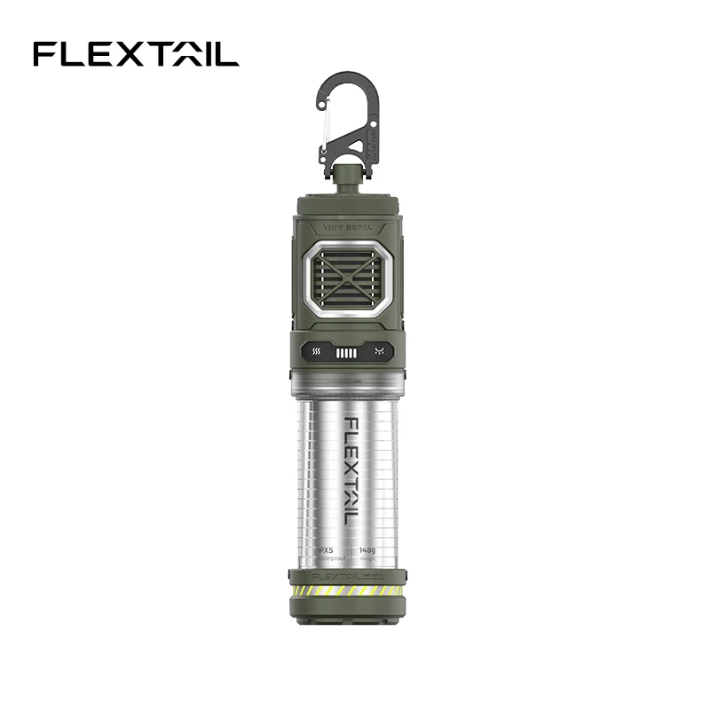 FLEXTAILGEAR 캠핑용 충전식 모기 퇴치기 및 램프, 경량 야외 가제트, 4800mAh 배터리 포함 