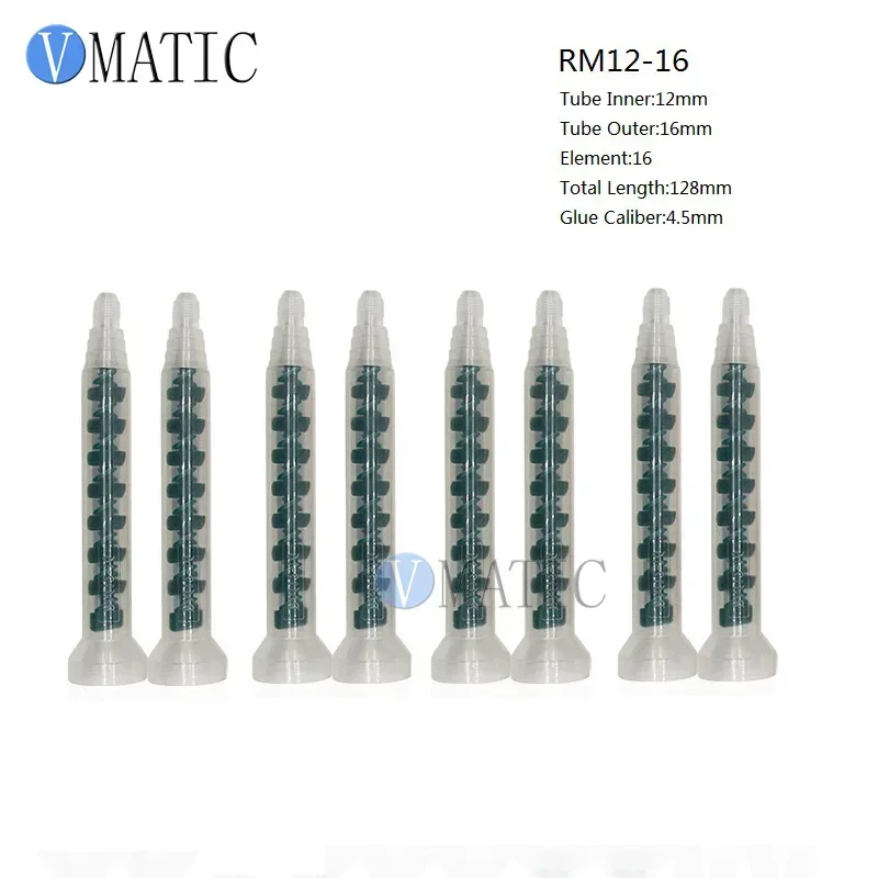 ‌RM12-16 Dynamic Mixing Nozzle | POM Core Resin Mixer (Dual-Cure Epoxies/Self-Clean/Free Ship‌)