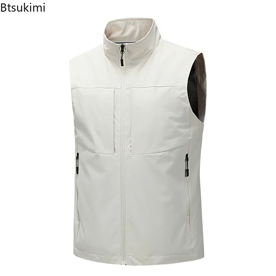 

Men's Outdoor Casual Sleeveless Workwear Multi Pocket Vest Spring Autumn Waterproof Breathable Fishing Waistcoat Fashion Jacket