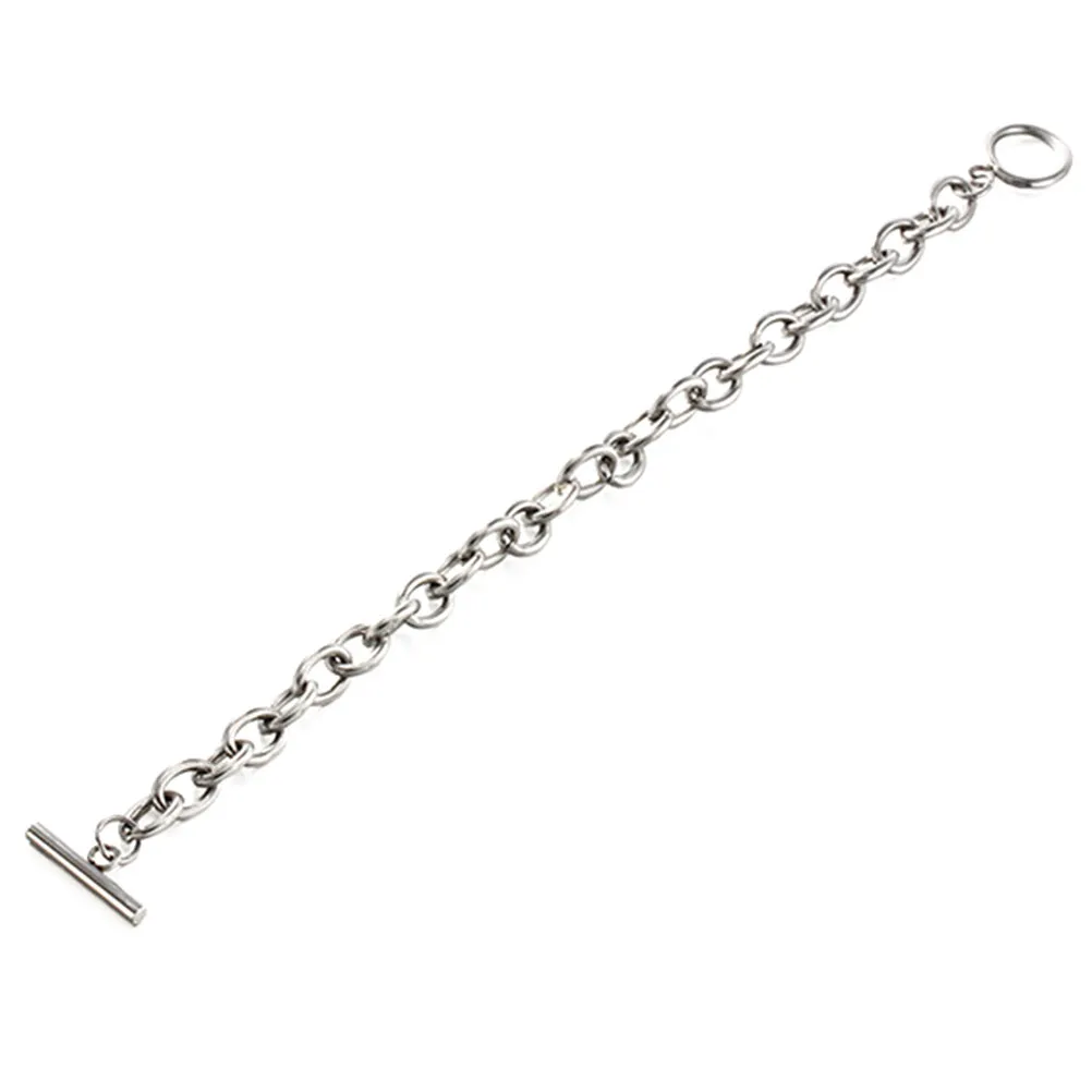 

5Pcs Titanium Steel Bracelets Buckle Chain Jewelry Making for Women Girls 8Mm Width 21Cm Length Stylish Decorative