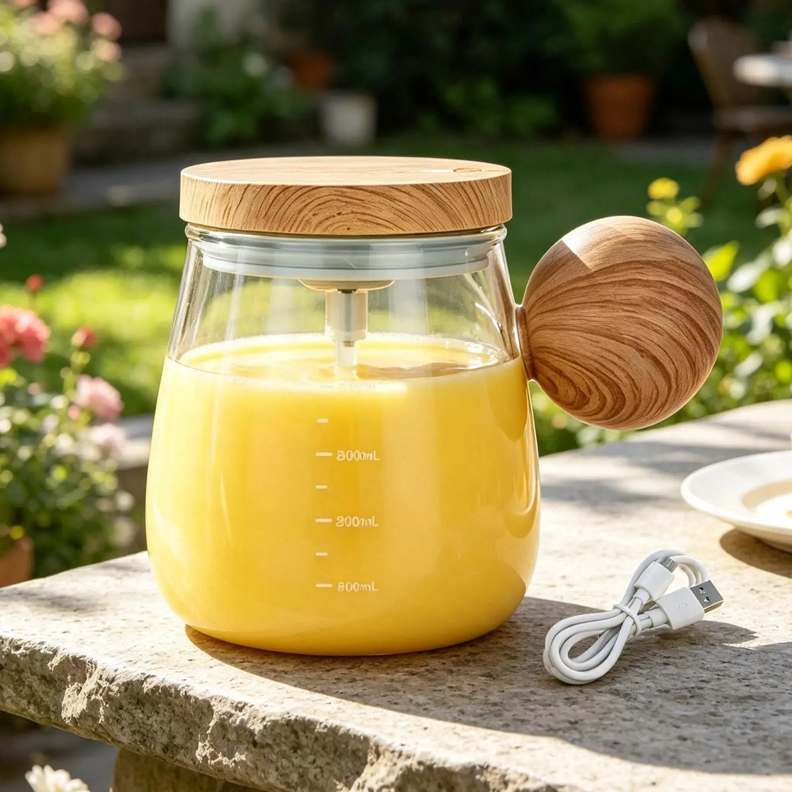 Vaso Mezclador Eléctrico de 400ml Recargable, Mezclador Automático de Bebidas, Vaso para Proteínas para Casa, Gimnasio, Viajes, Dormitorio