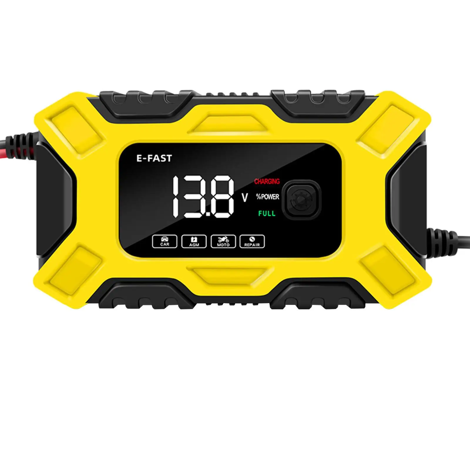

Car Battery Charger Flame Retardant Enclosure Intelligent Charging 12V 6A for Agricultural Vehicles Motorcycle Boats Van