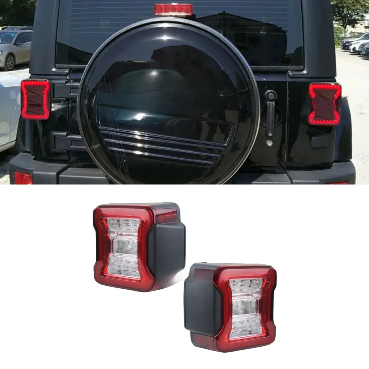 Car Rear Brake Light Rear Tail Light Assembly European Version For Jeep Wrangler JK 2007-2017 Body Kit Car Accessorie