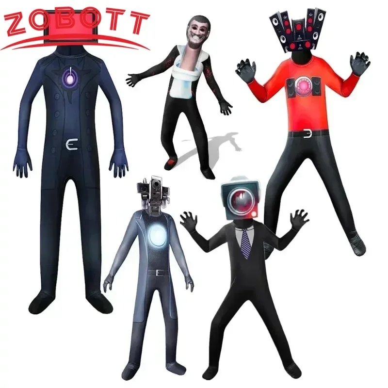 

Skibidi Toilet Cosplay Costume Funny Speaker Man Tv Man Camcorderman Costumes Horror Game Figure Clothing Kids Adult Halloween