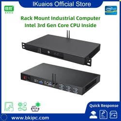 IKuaiOS 1U Rackmount IPC 3rd Gen Core i3 i5 Gigabit LAN 6 COM RS232 soporte Win Ubuntu adecuado para IoT Industrial 1016-TI3