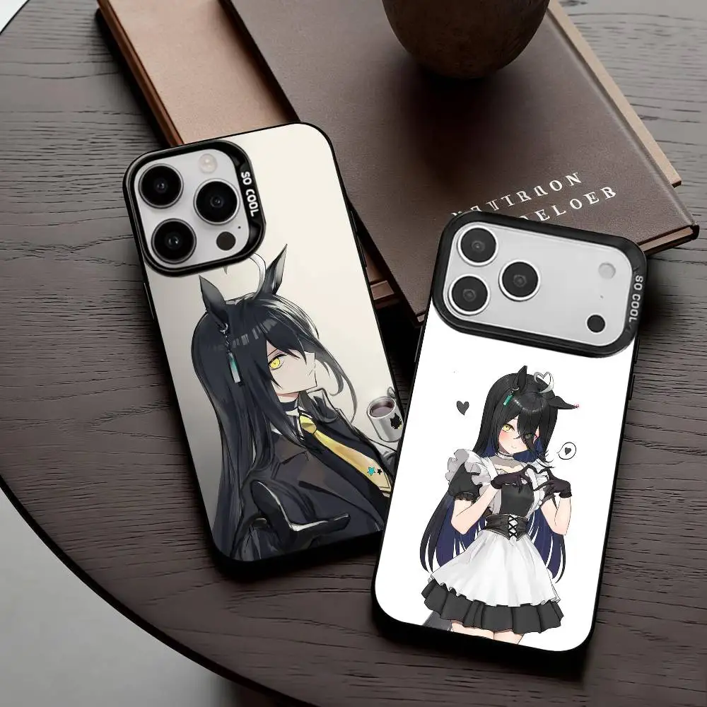 

M-Manhattan Cafe Uma Phone Case For iPhone17,16,15,14,13,12,11 Plus,Pro Max Candy Silver Plated Inside Cover