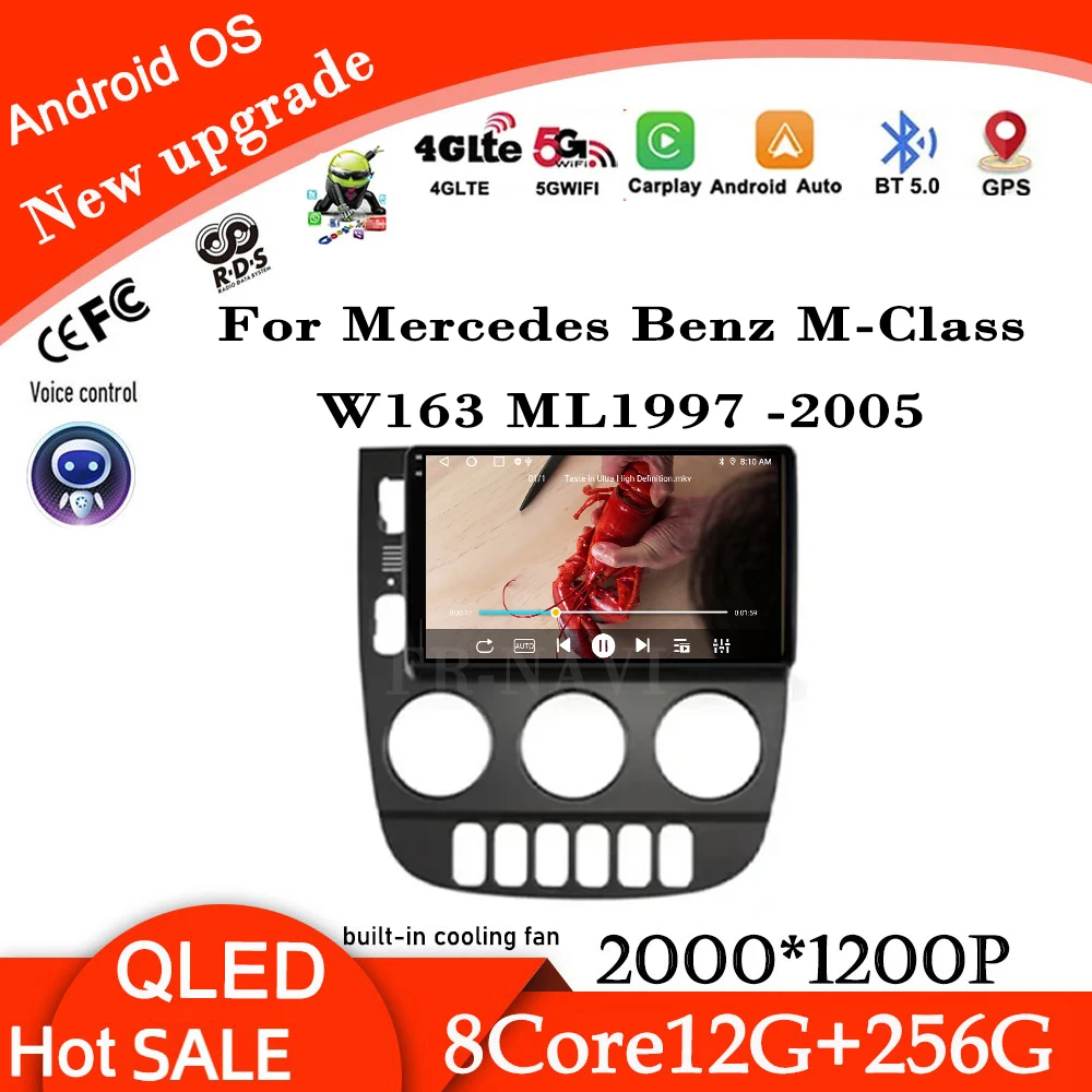 NAVI Wifi For Mercedes Benz M-Class W163 ML1997 -2005 Android 16 Carplay Auto Car Radio GPS Multimedia Video Player