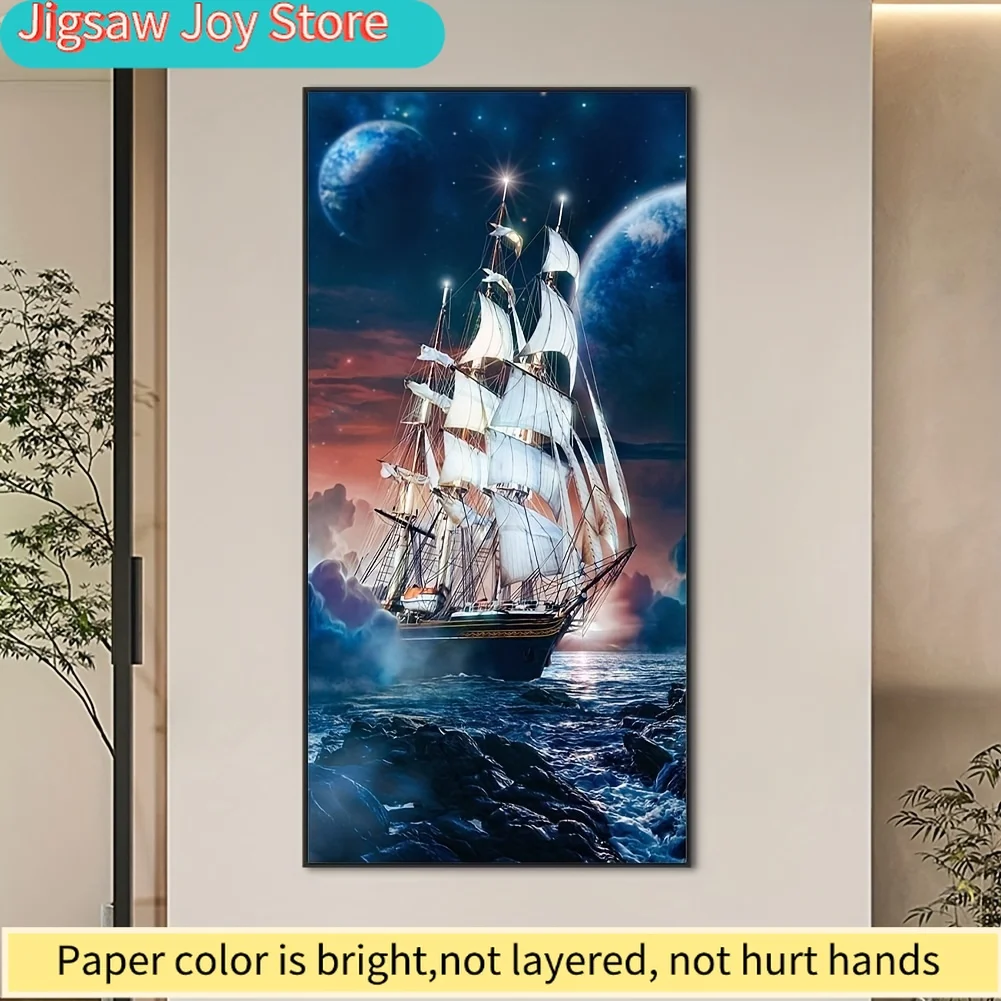 

Набор для алмазной вышивки 5D DIY (сделай сам) для взрослых и начинающих: Круизный катер, волны, океан. Набор для алмазной вышивки DIY с полным круглым набором страз.