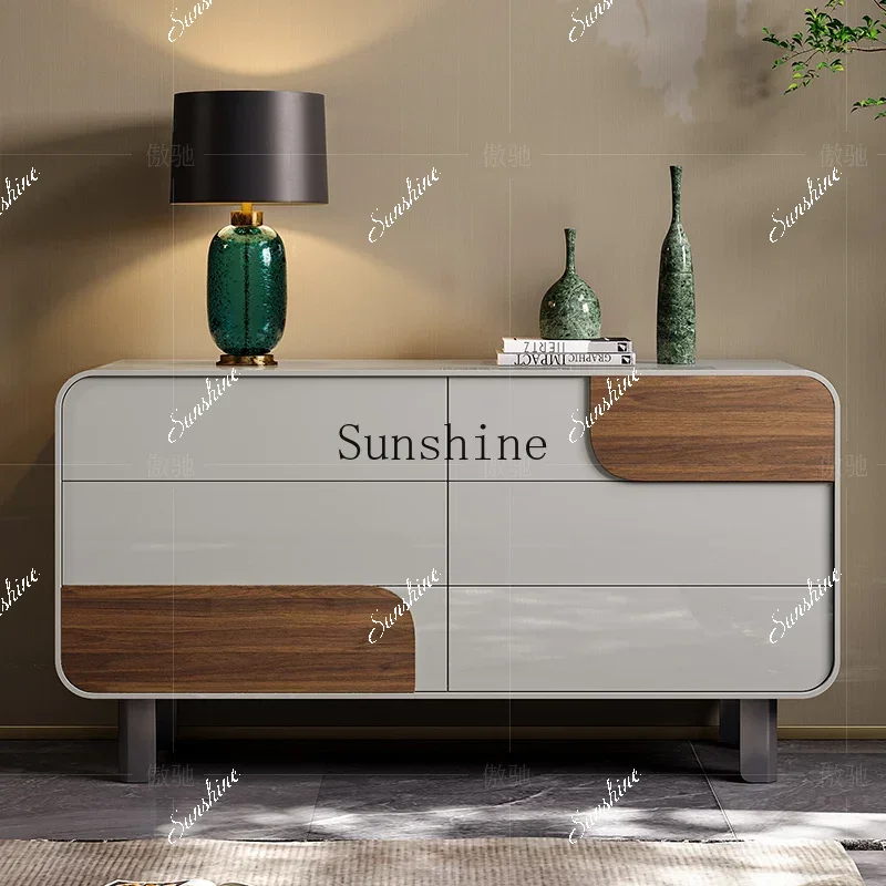 

Premium walnut paint TV storage drawer storage porch chest FT