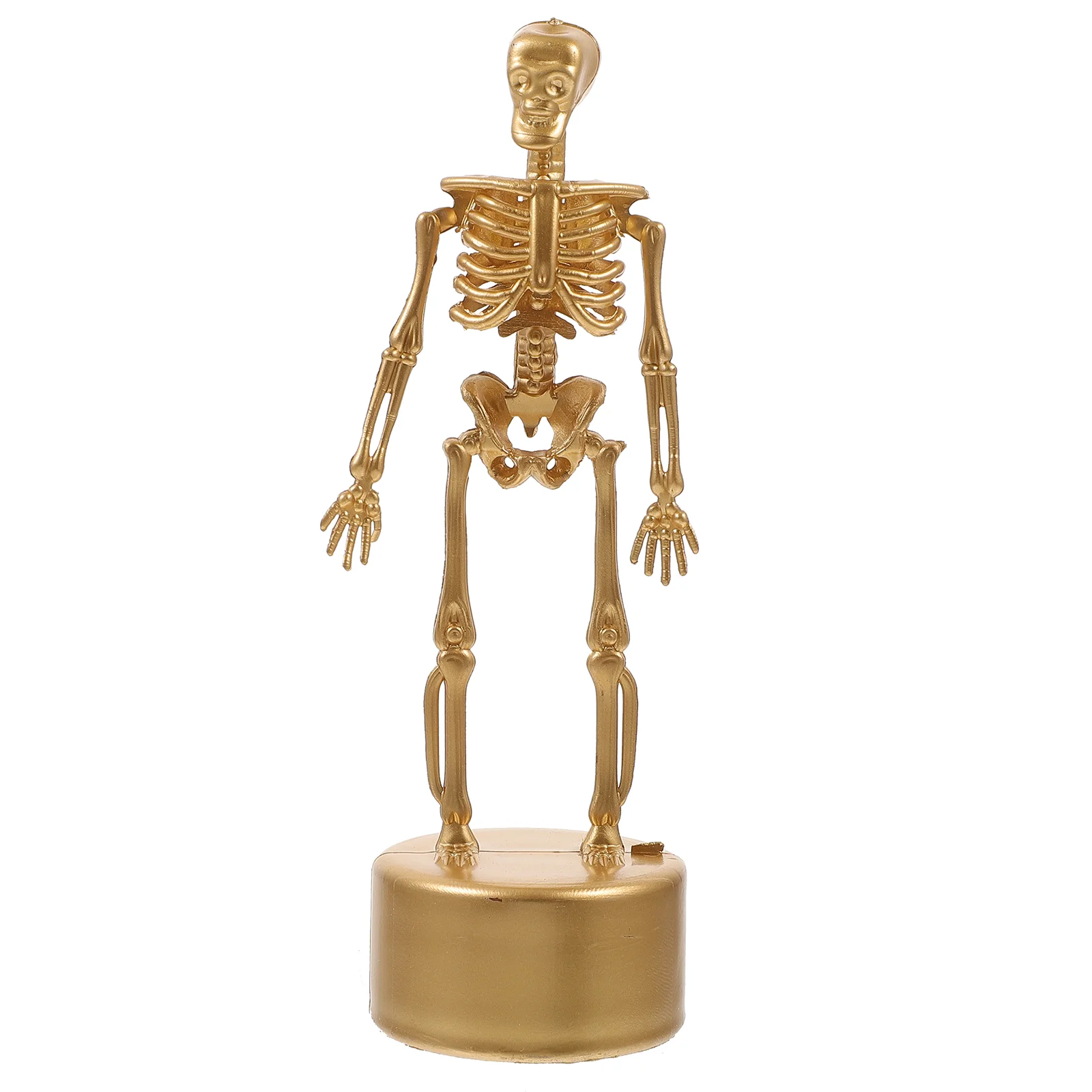 Halloween Decorations Desktop Props Skull Statuette Trophy Ornaments Upright Style Photo Golden Home Adornments