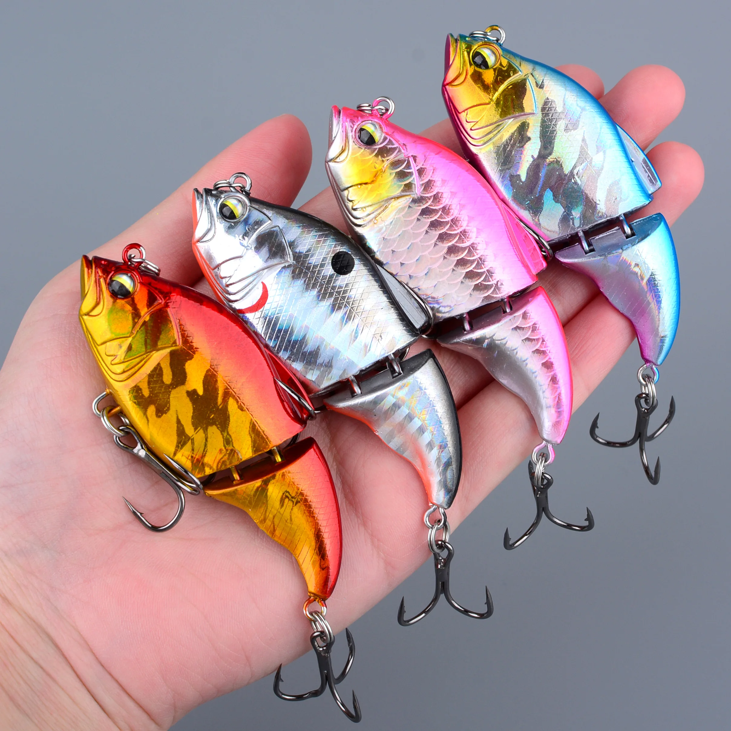 Isca artificial para pesca, isca vibratória de 7.5cm, 10g, flutuante, isca artificial imãica, equipamento de pesca, 1 peça