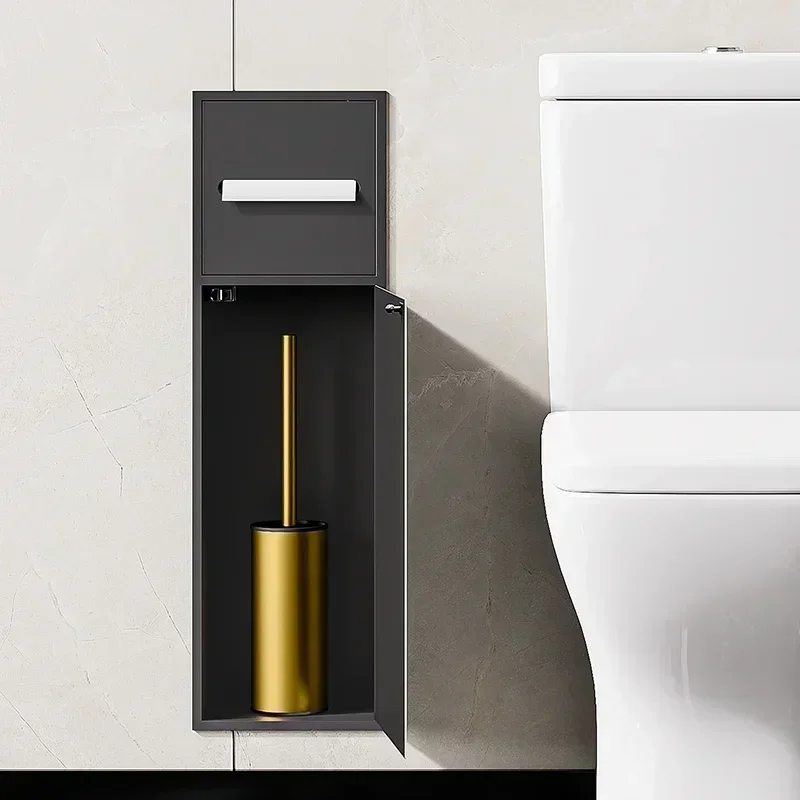 Factory Direct 2026 Customized Stainless Steel Toilet Brush Niche Embedded Metal Cabinet Toilet Tissue Box Finished Niche Cabine