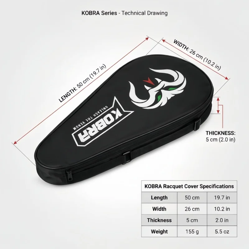 KOBRA Padel-Schlägerhülle aus Oxford-Gewebe, Einzel-Padel-Tasche, Wasserdicht, Tragbares Padel-Zubehör für Training und Outdoor-Sport – Detail 3