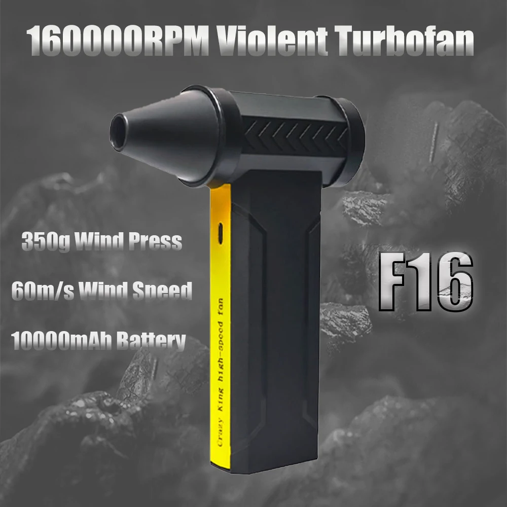 

160000RPM Mini Turbo Jet Fan Electric Air Duster Adjustable wind speed Turbo Violent Blower Rechargeable with Light Car Cleaning