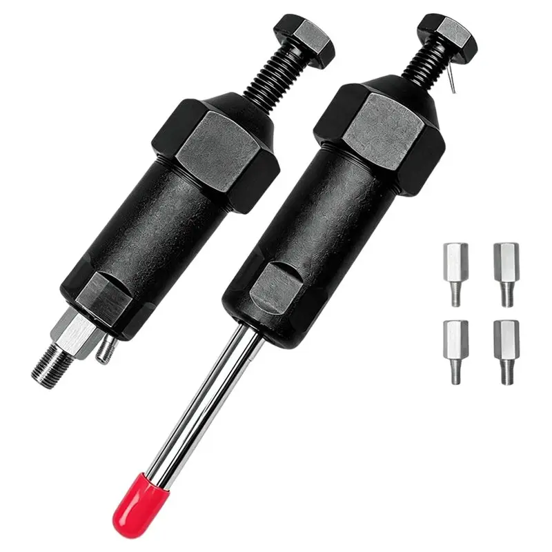 A21Q -2Pcs Heavy-Duty Grease Fitting Unclogger Tool W/4 Adapter,Clear Blocked Grease Fittings For Hardened Lubricant Buildup