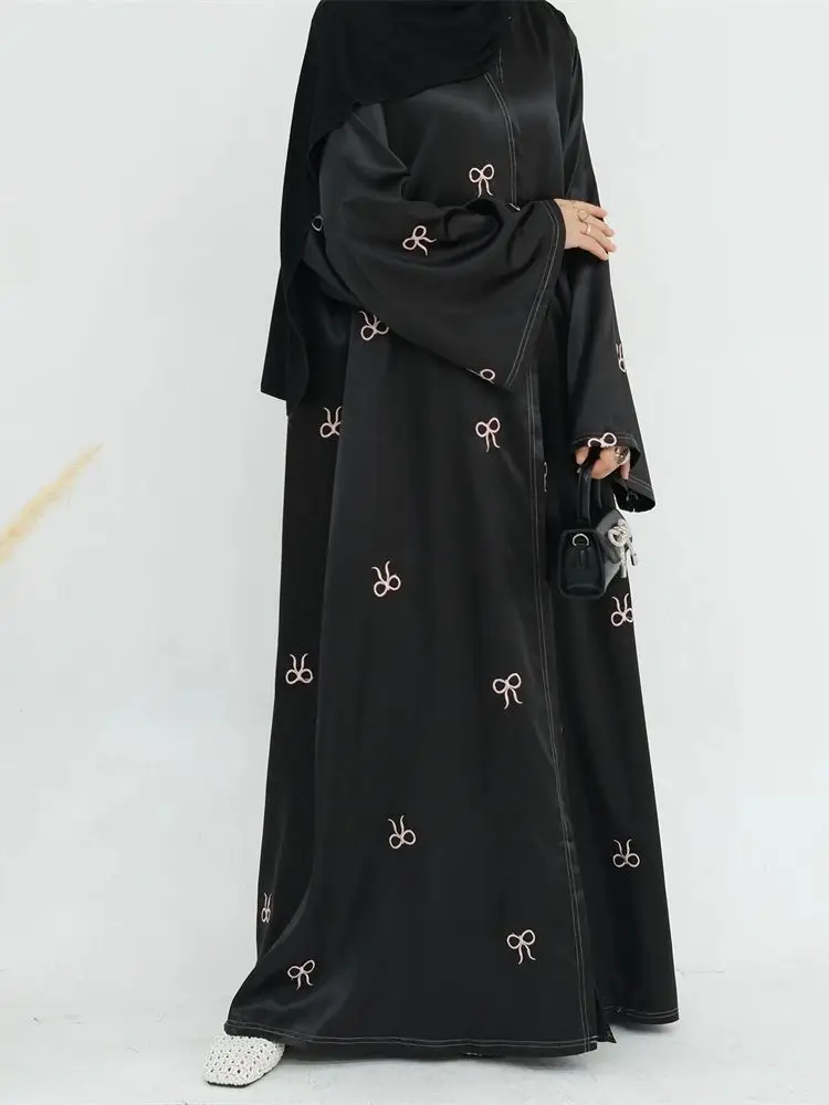 Ramadan Eid Embroidery Kimono Abaya Dubai Palestine Muslim Prayer Clothes Women Kaftan Dress Islam Robe Arabe Femme Musulmane