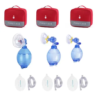 Adults/children/infants Manual Resuscitator PVC Ambu Bag Oxygen Cylinder First Aid Kit Simple Respiratory Device Tools