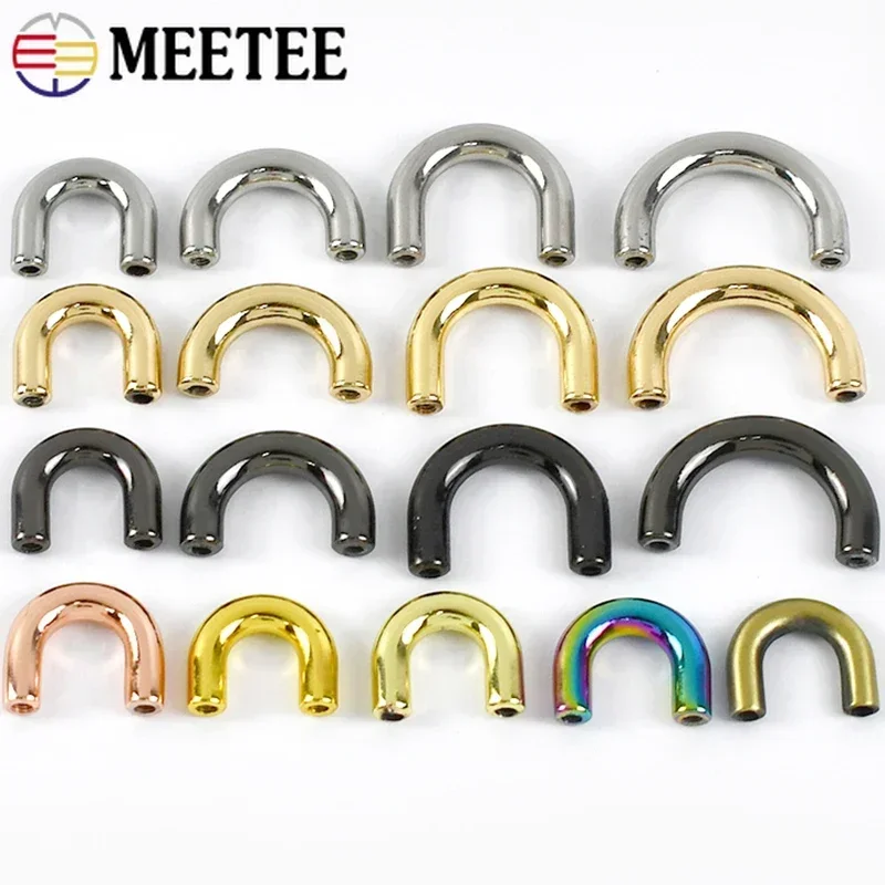 5/10Pcs Metal U Rings Buckles Bag Arch Bridge Hooks Handbag Strap Clasp Connector Hangers For Belt DIY Webbing Accessories