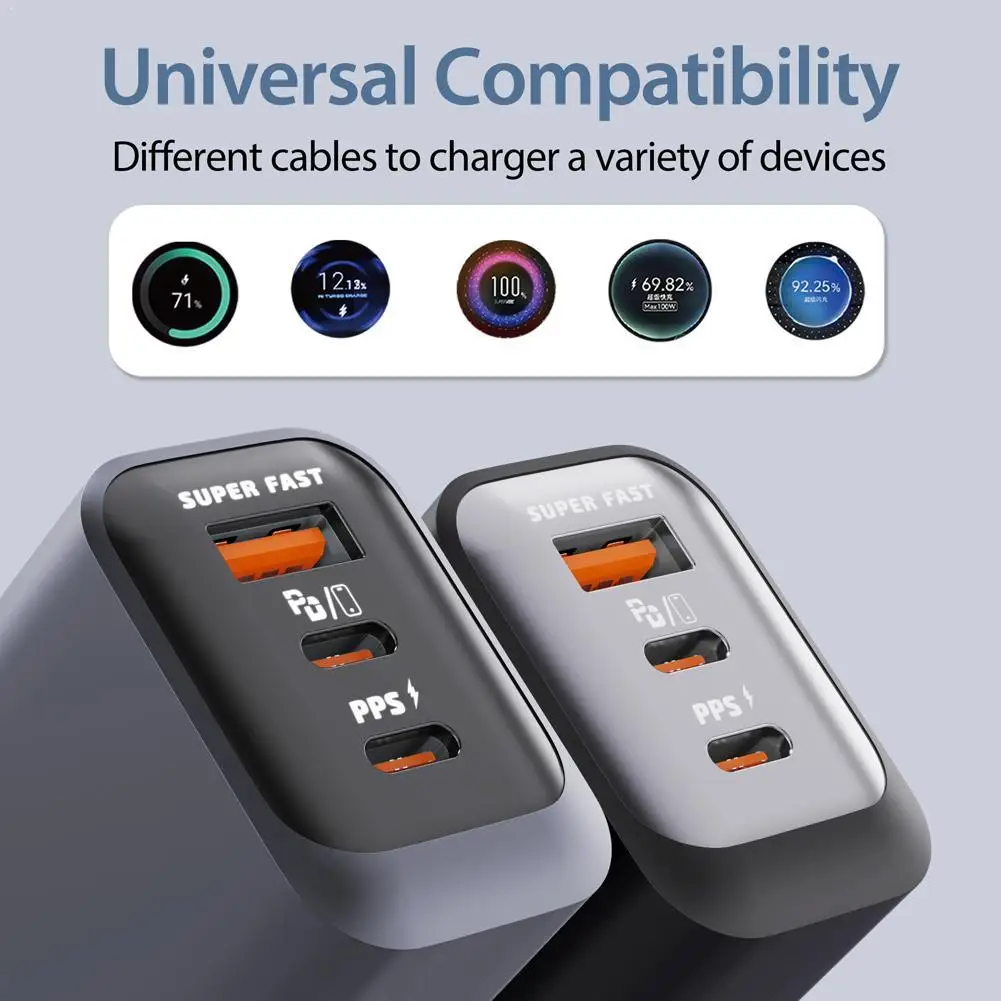 

150W USB Fast Wall Charger PD+QC3.0 Dual-Port Charger Adapter for Samsung, EU/US/UK Plug, Multi-Device Charging