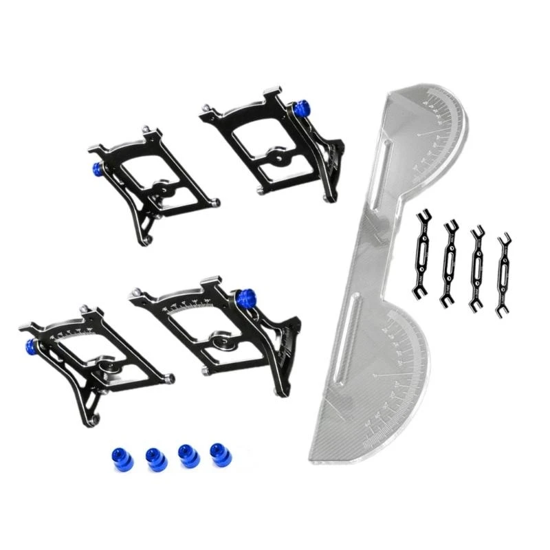 Sincronizzatore di collegamento dello sterzo con righello regolabile per auto Set Up System Strumento di misurazione dello sterzo per auto da deriva con telecomando 1:10